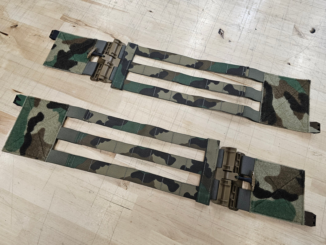 OVERSTOCK/SHIPS ASAP- A&A Tactical, LLC GM660R Cummerbund for Ferro/Shaw/Velcro Loop Rear Carriers in M81 Woodland w/ FS Tubes