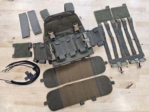 Velocity Systems Law Enforcement Plate Carrier (LEPC) Sz S/M in Ranger Green- Full Kit Package