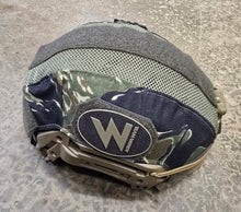Team Wendy EXFIL LTP Sz 1 (M/L) Bump Helmet in Coyote Brown w/ A&A V2 Tiger Stripe Helmet Cover