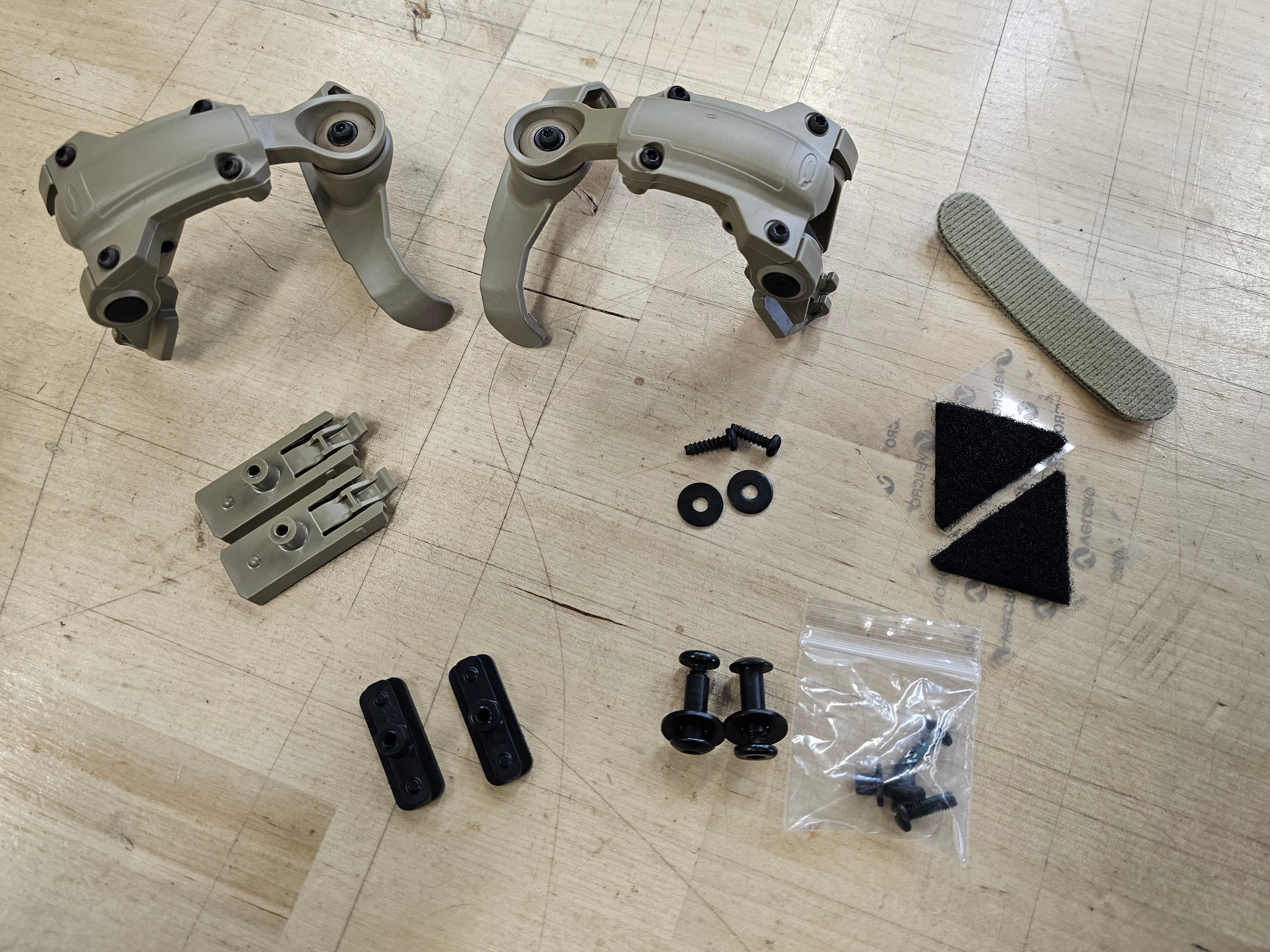 個人装備 OPS-CORE AMP RAIL MOUNT KIT Tan499 Ops-Core AMP Helmet Rail Mount Kit | Own The Night
