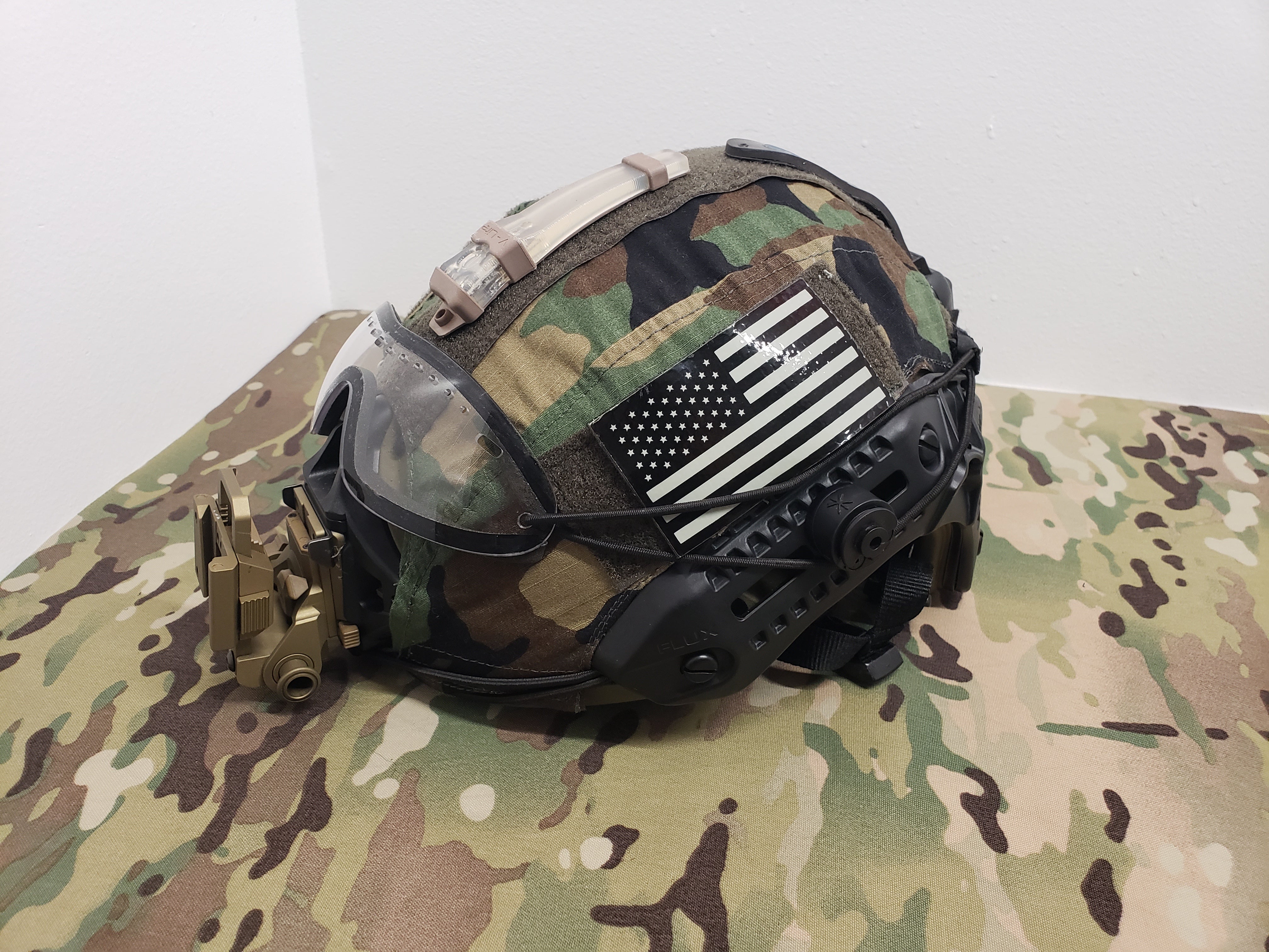 A&A Tactical, LLC MTEK Flux Carbon/Ballistic Hybrid Helmet Cover