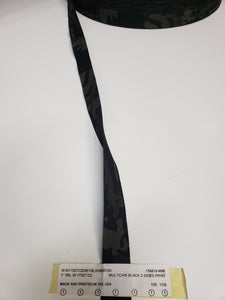 MMI 1" inch Multicam Black Double-Sided Webbing MIL-W-17337