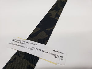 MMI 1.5" inch Multicam Black Single-Sided Webbing MIL-W-17337