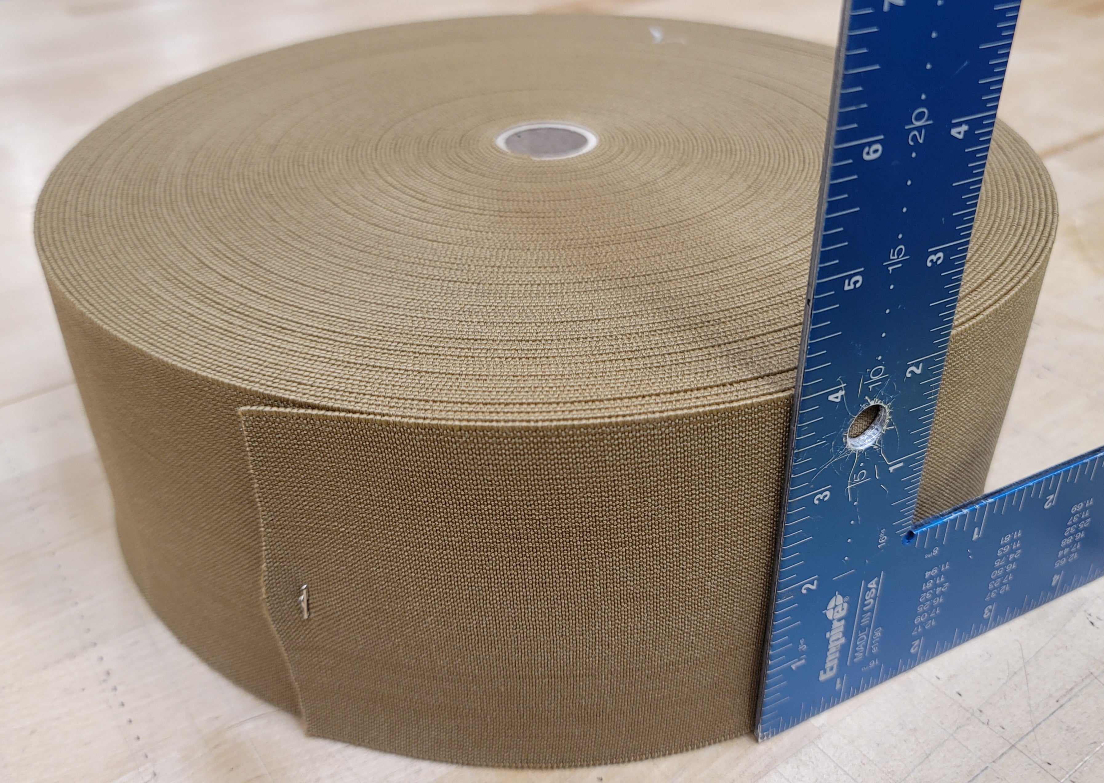 Woven Poly-elastic Webbing 1 Inch-wide Marpat Coyote Sold In By-The-Roll  Quantities