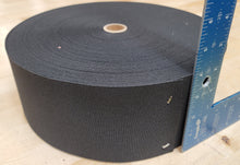 50 yd Roll- Milspec Black Elastic Webbing 4" inch MIL-W-5664