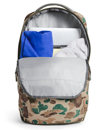 camo north face backpack THE NORTH FACE VAULT BACKPACK (HAWTHORNE KHAKI DUCK CAMO PRINT/NEW TAU – A&A Tactical