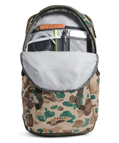 north face backpack camouflage THE NORTH FACE VAULT BACKPACK (HAWTHORNE KHAKI DUCK CAMO PRINT/NEW TAU – A&A Tactical